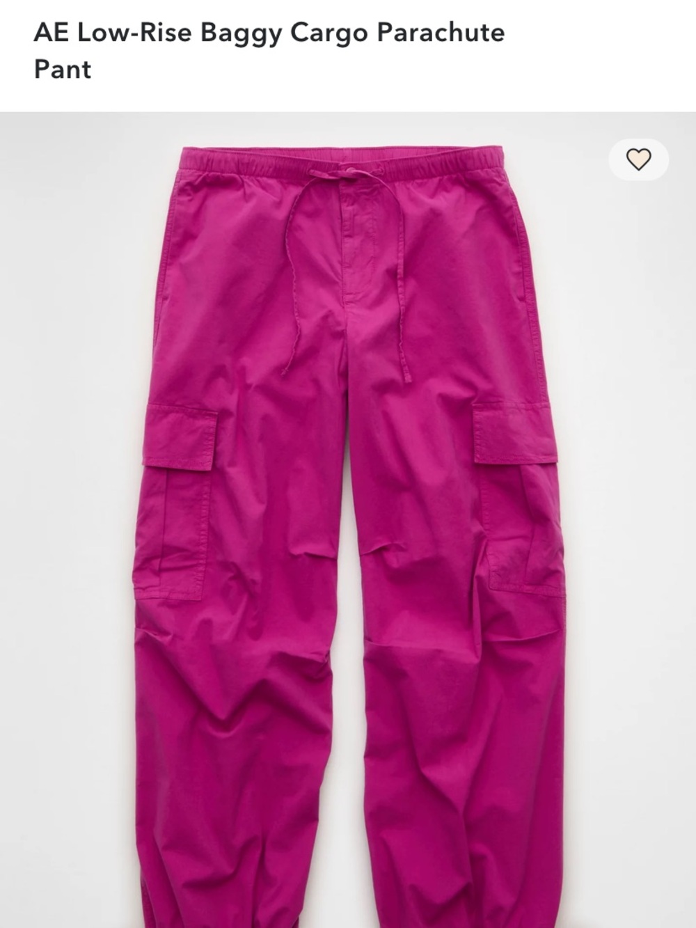 American Eagle Outfitters Hot Pink Cargo Jogger Pants. BRAND NEW - Picture 2 of 8